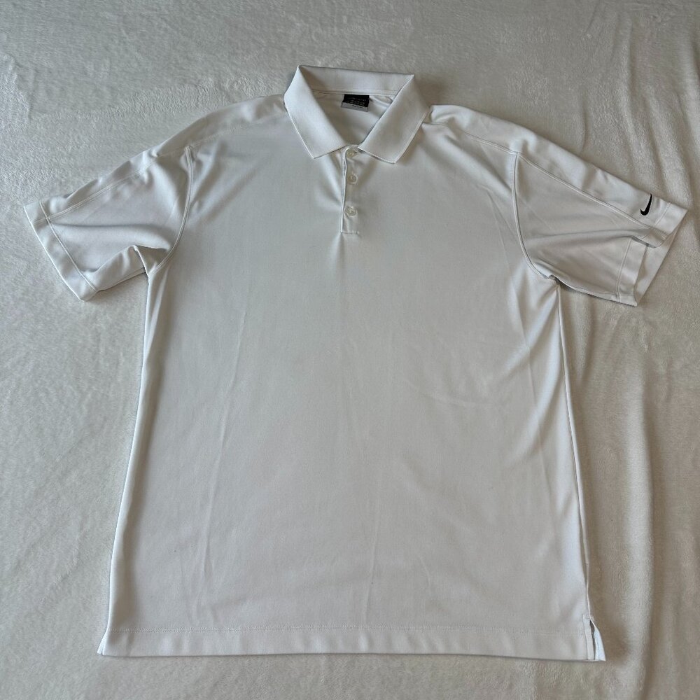 Nike Golf FitDry XL White Polo